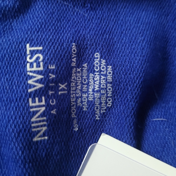 Nwt Nine West active blue 1x shirt - Picture 5 of 7